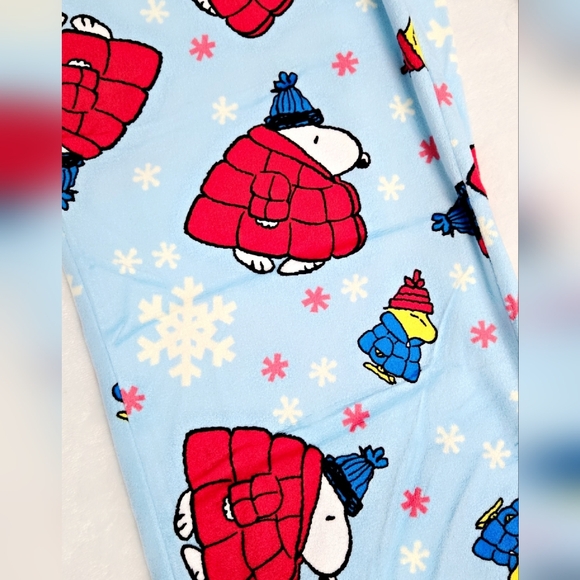 Peanuts Snoopy Puffer Coat Jacket Pajama Pants - Picture 9 of 9
